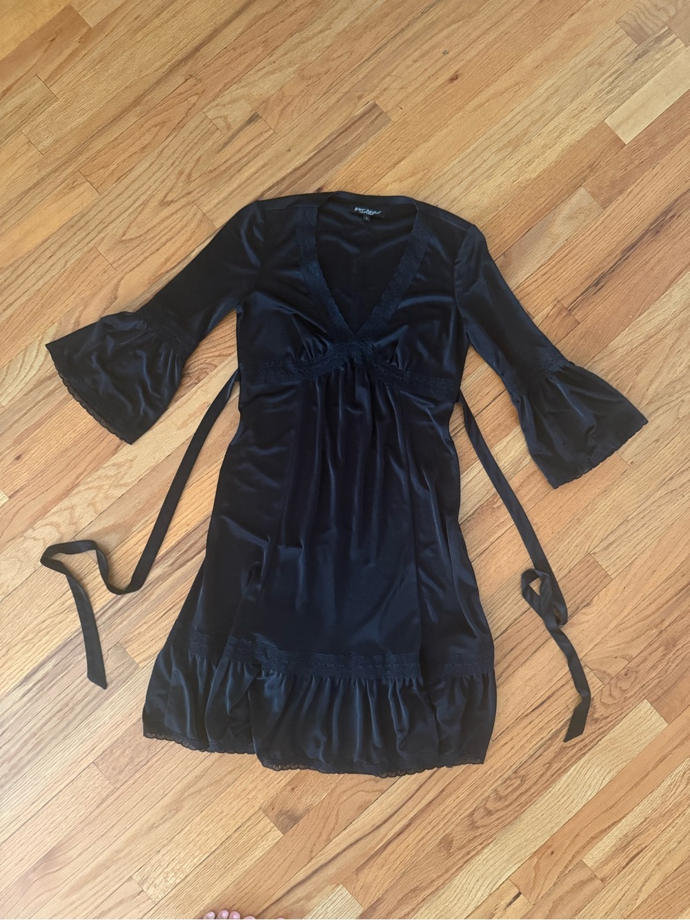 Betsey Johnson Black V-Neck Dress